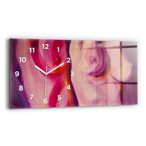 Reloj de cristal horizontal Pintura Mujeres