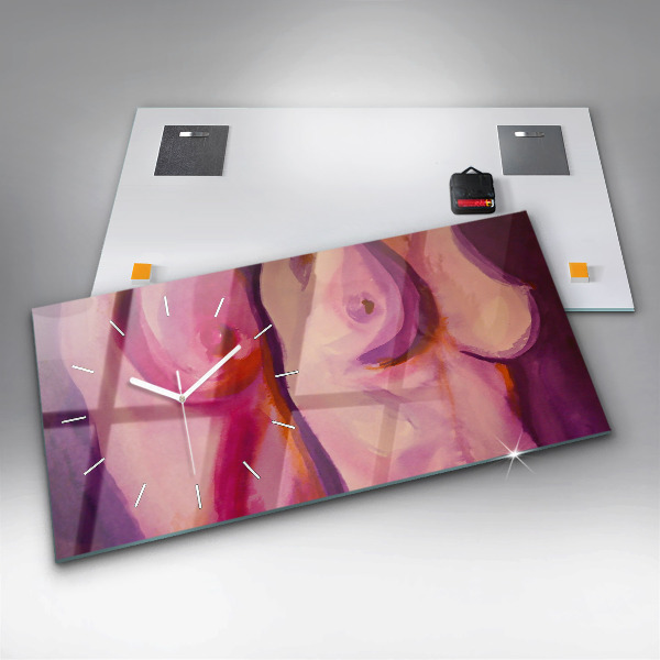 Reloj de cristal horizontal Pintura Mujeres