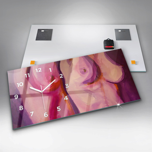 Reloj de cristal horizontal Pintura Mujeres