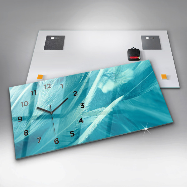 Reloj de cristal horizontal Verde turquesa vintage