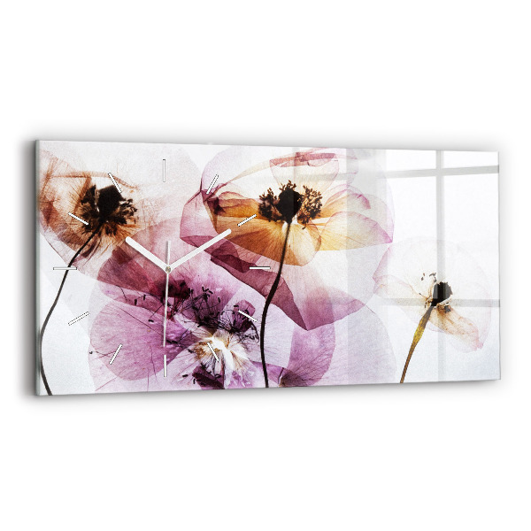 Reloj horizontal Amapolas secas Flores
