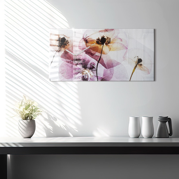 Reloj horizontal Amapolas secas Flores
