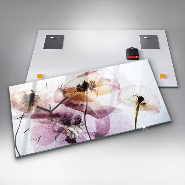 Reloj horizontal Amapolas secas Flores