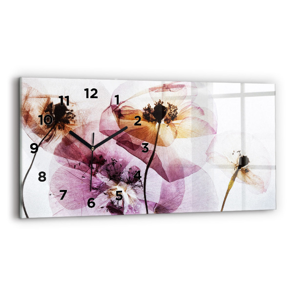 Reloj horizontal Amapolas secas Flores