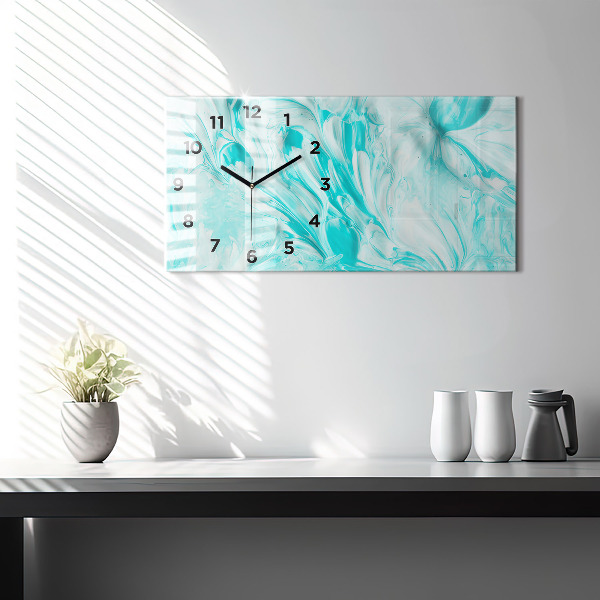 Reloj horizontal Abstracción azul