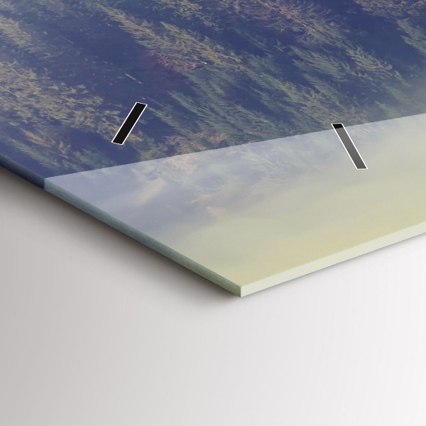 Reloj de cristal horizontal Bosque brumoso Águila