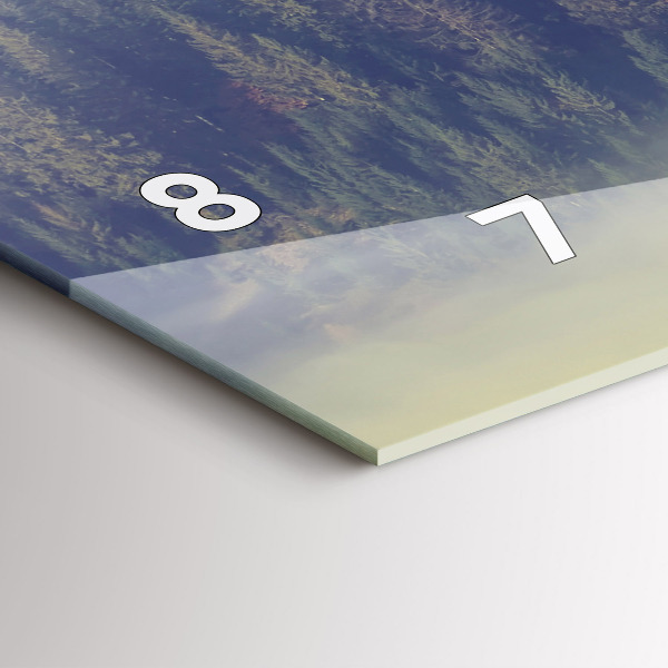 Reloj de cristal horizontal Bosque brumoso Águila