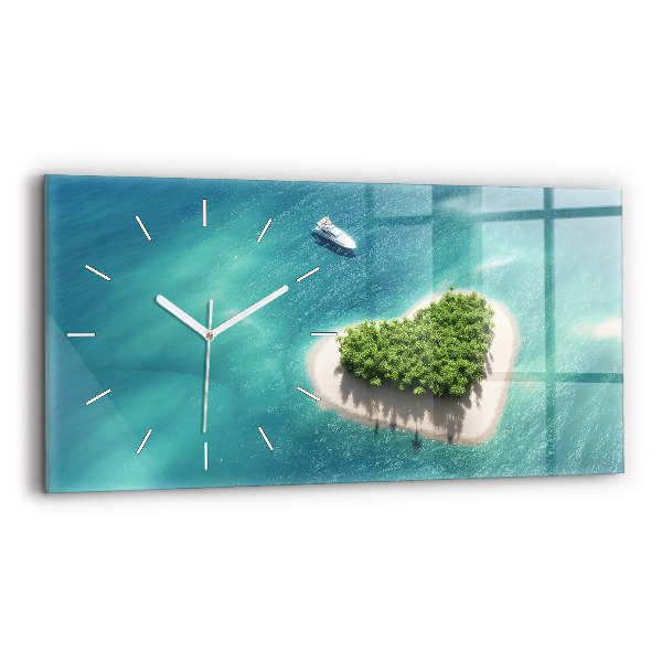 Reloj horizontal Isla corazón