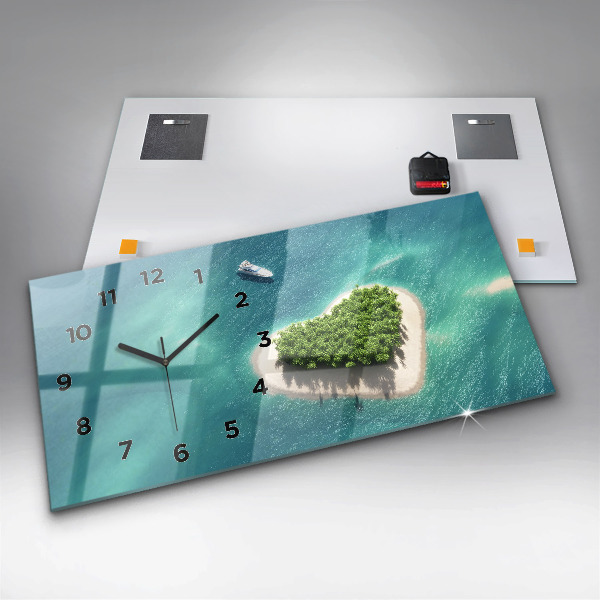 Reloj horizontal Isla corazón