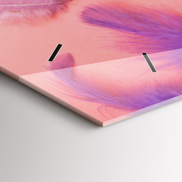 Reloj horizontal Plumas de colores