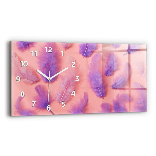 Reloj horizontal Plumas de colores