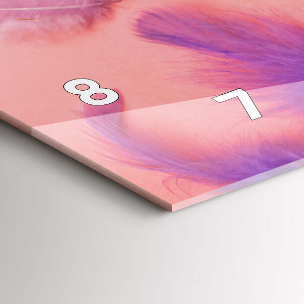 Reloj horizontal Plumas de colores