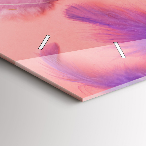 Reloj horizontal Plumas de colores