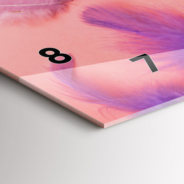 Reloj horizontal Plumas de colores