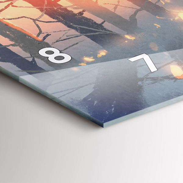 Reloj horizontal Paisaje invernal de árboles