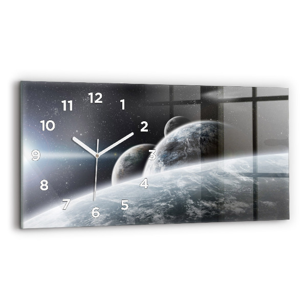 Reloj de cristal horizontal Cosmos Planetas