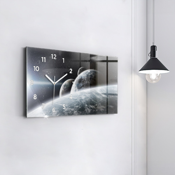 Reloj de cristal horizontal Cosmos Planetas