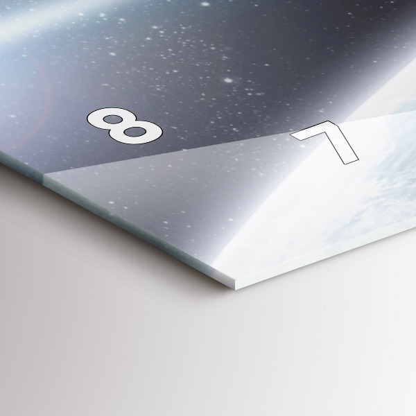 Reloj de cristal horizontal Cosmos Planetas