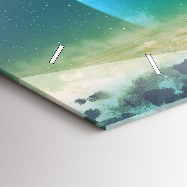 Reloj de cristal horizontal Hombre en la luna