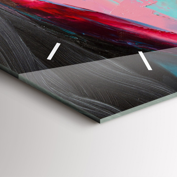 Reloj de cristal horizontal Cara de mujer coloreada