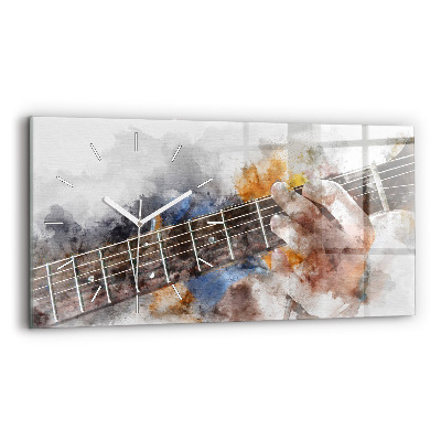 Reloj de cristal horizontal Guitarra
