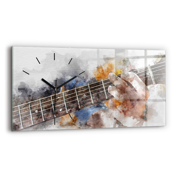 Reloj de cristal horizontal Guitarra