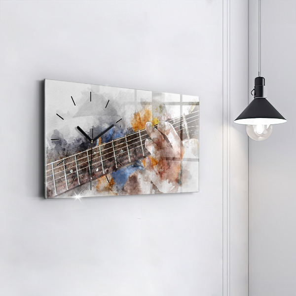 Reloj de cristal horizontal Guitarra