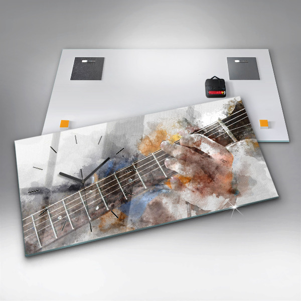 Reloj de cristal horizontal Guitarra