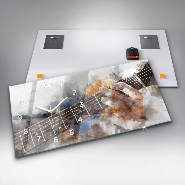 Reloj de cristal horizontal Guitarra