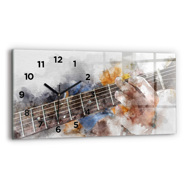 Reloj de cristal horizontal Guitarra
