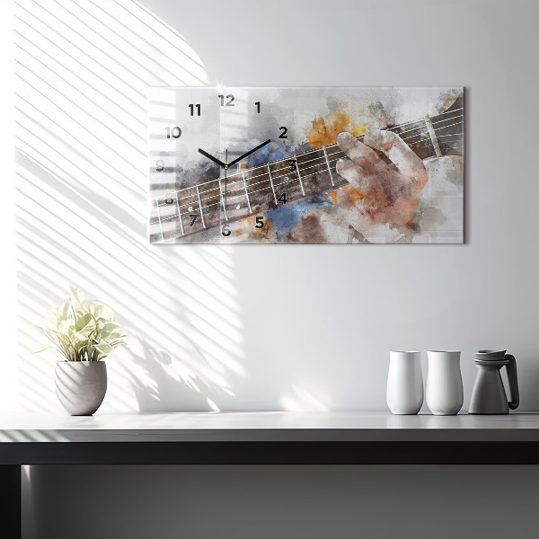 Reloj de cristal horizontal Guitarra
