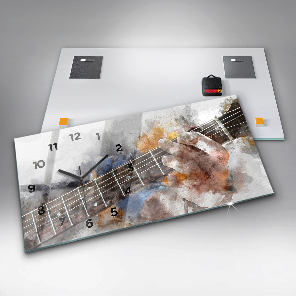 Reloj de cristal horizontal Guitarra
