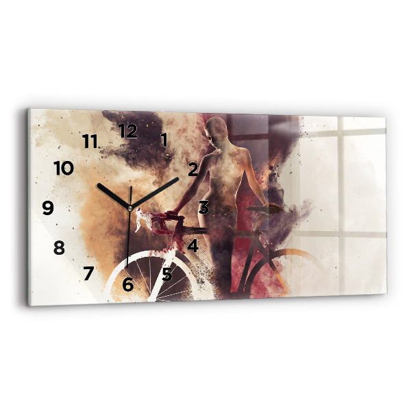 Reloj horizontal Mujer y bicicleta
