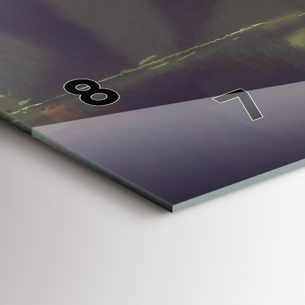 Reloj de cristal horizontal Gente con paraguas