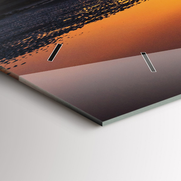 Reloj de cristal horizontal Corredor y puesta de sol