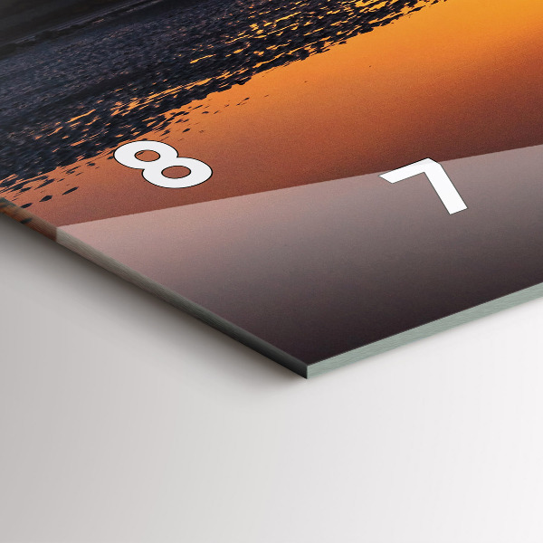 Reloj de cristal horizontal Corredor y puesta de sol