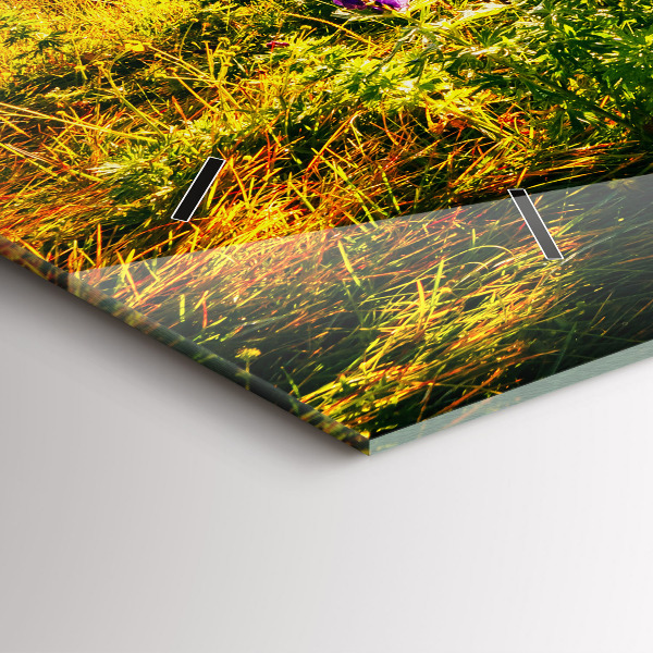 Reloj de cristal horizontal Pradera de lavanda