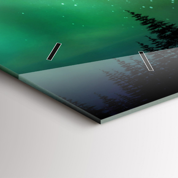 Reloj de cristal horizontal Aurora boreal