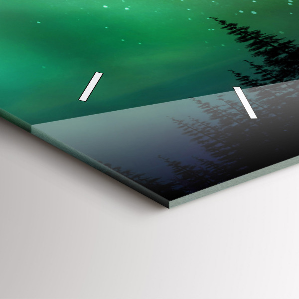 Reloj de cristal horizontal Aurora boreal