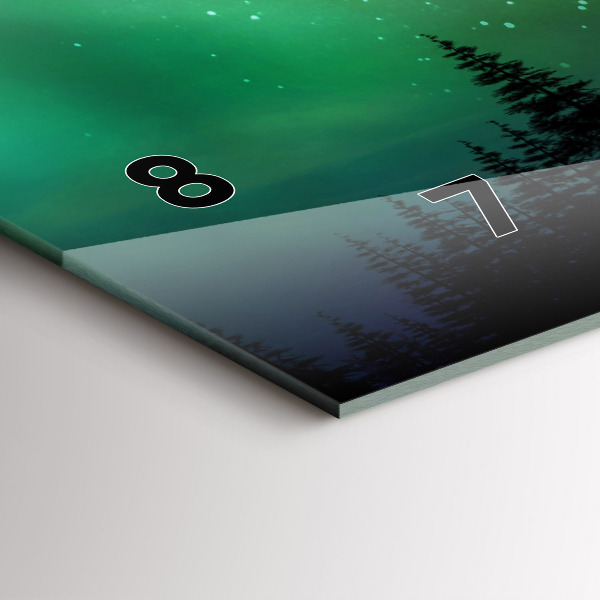 Reloj de cristal horizontal Aurora boreal