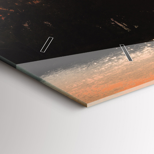 Reloj de cristal horizontal Puesta de sol Palmeras Vacaciones