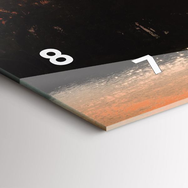 Reloj de cristal horizontal Puesta de sol Palmeras Vacaciones