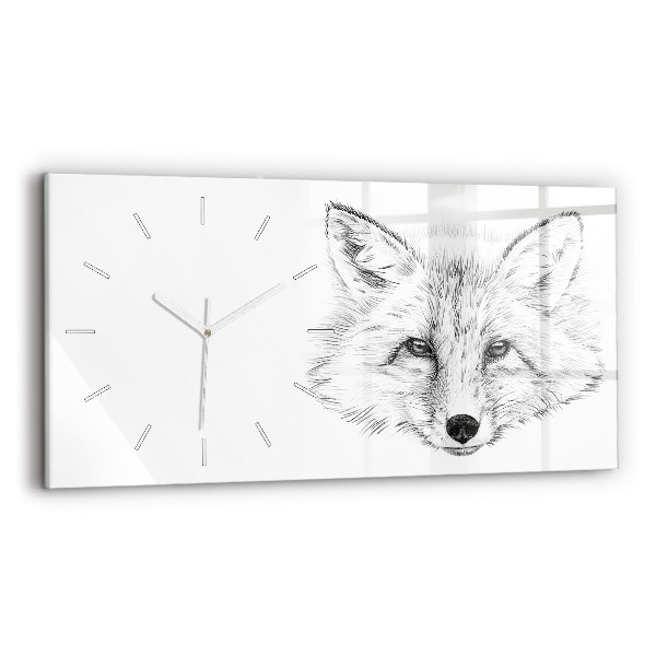 Reloj horizontal Vector cabeza de zorro
