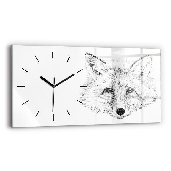 Reloj horizontal Vector cabeza de zorro