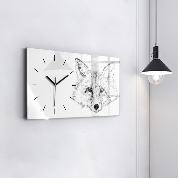 Reloj horizontal Vector cabeza de zorro