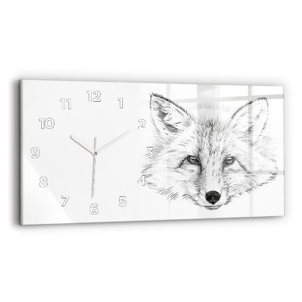 Reloj horizontal Vector cabeza de zorro