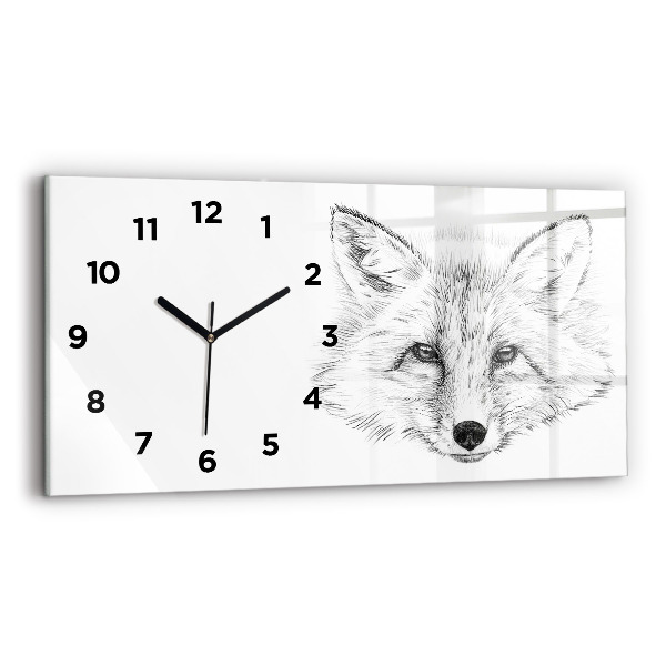 Reloj horizontal Vector cabeza de zorro