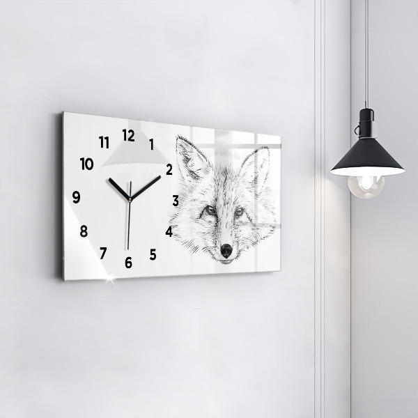 Reloj horizontal Vector cabeza de zorro