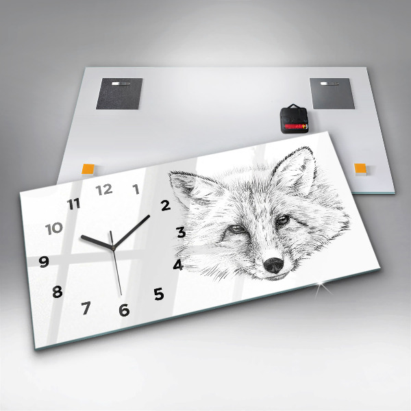 Reloj horizontal Vector cabeza de zorro