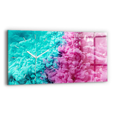 Reloj de cristal horizontal Arte moderno - manchas
